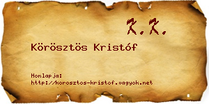 Körösztös Kristóf névjegykártya